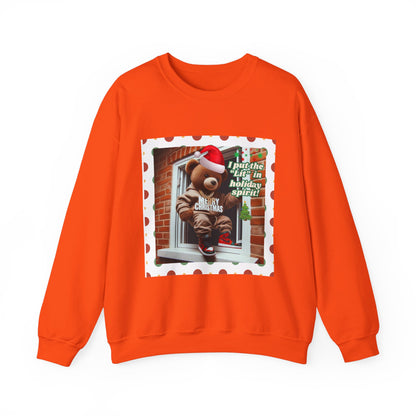 Men's Christmas Unisex Sweatshirt - 'I Put the "Lit" in Holiday Spirit'