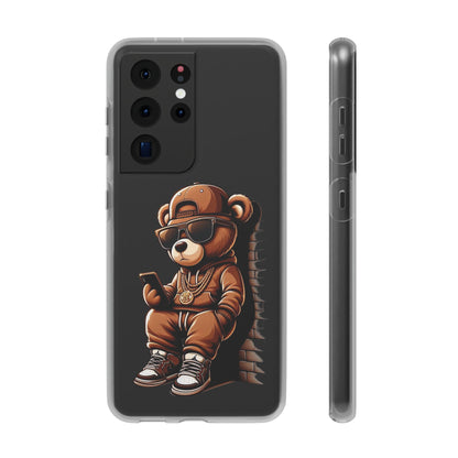 Clear Flexi Case with TeddyBear texting