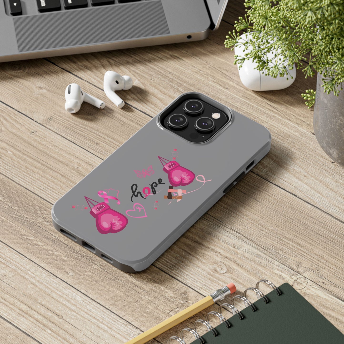 Breast Cancer Awareness Tough Phone Case (Gray)