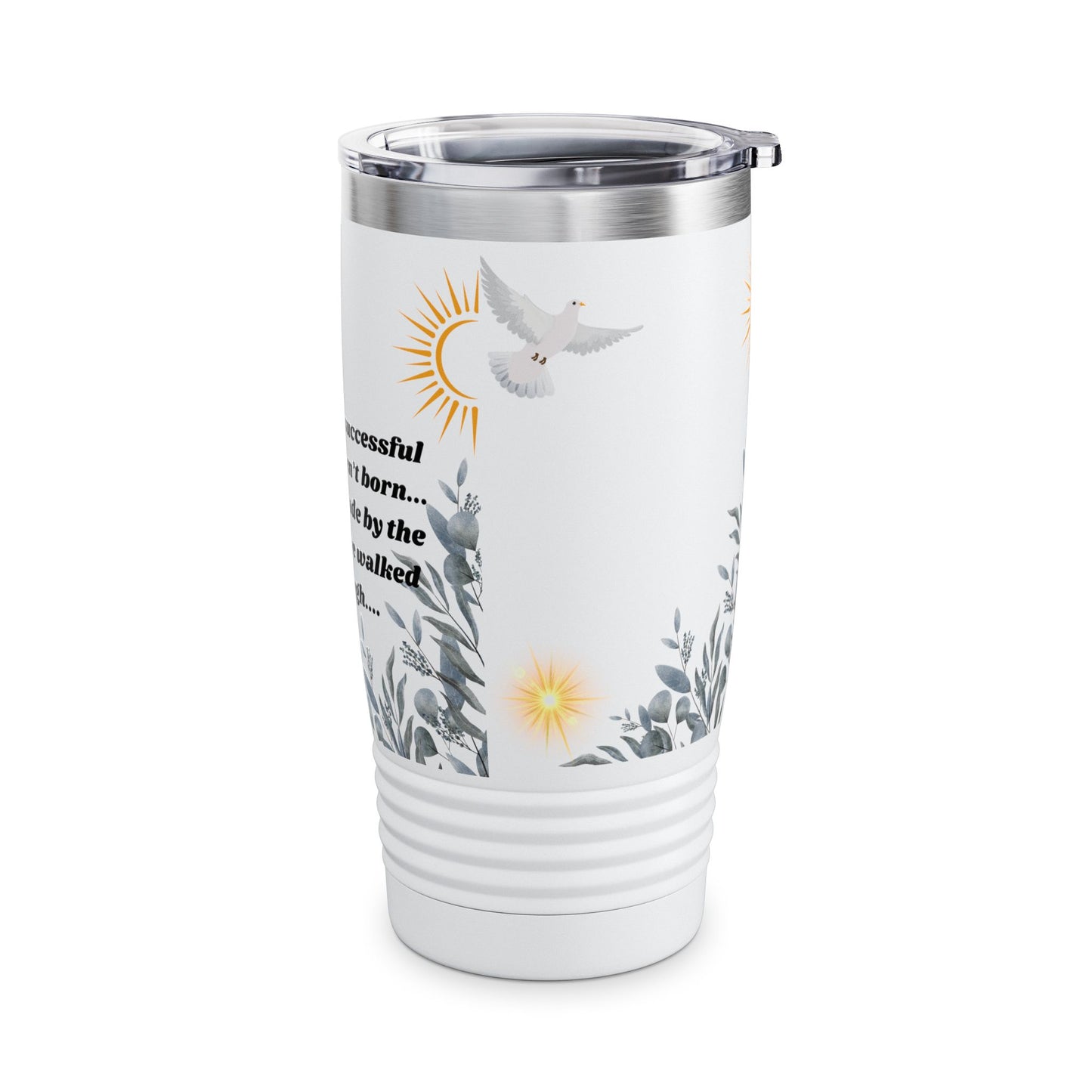 Strong Women's Tumbler, 20oz (White/Stainless Steel)