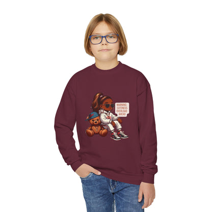 Youth "Cuteness Overload" Crewneck Sweatshirt