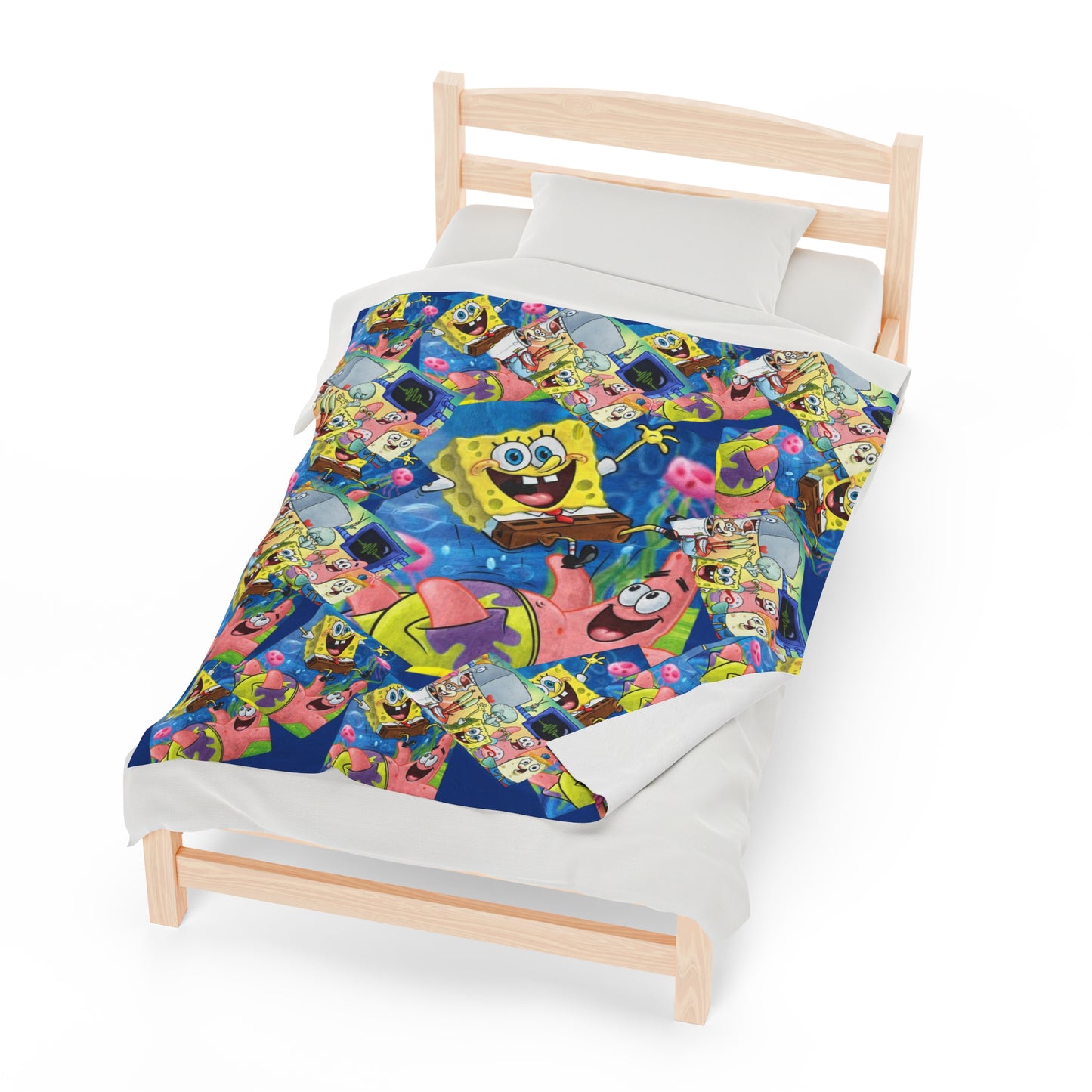 Plush Blanket with Sponge Bob Character