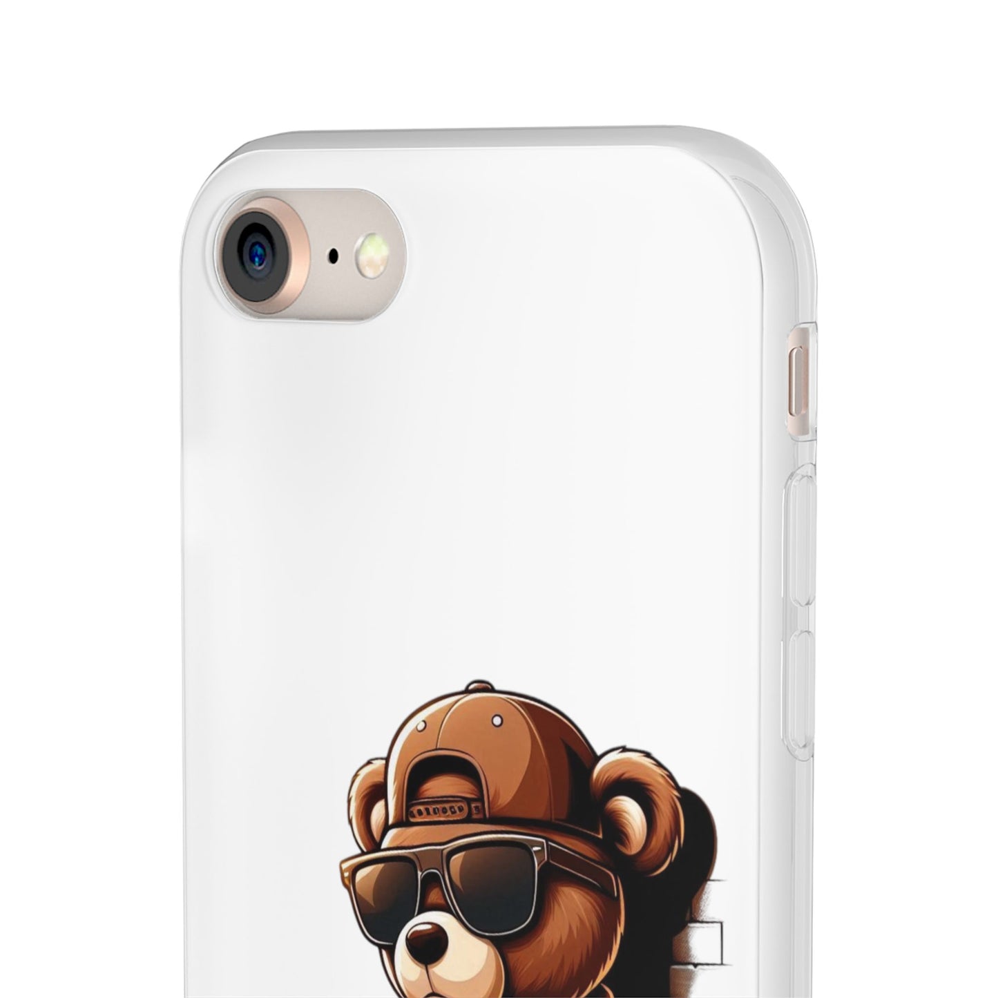 Clear Flexi Case with TeddyBear texting