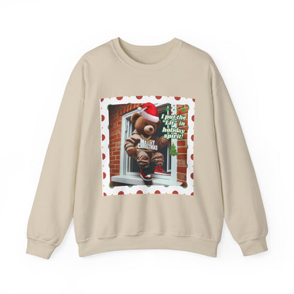 Men's Christmas Unisex Sweatshirt - 'I Put the "Lit" in Holiday Spirit'