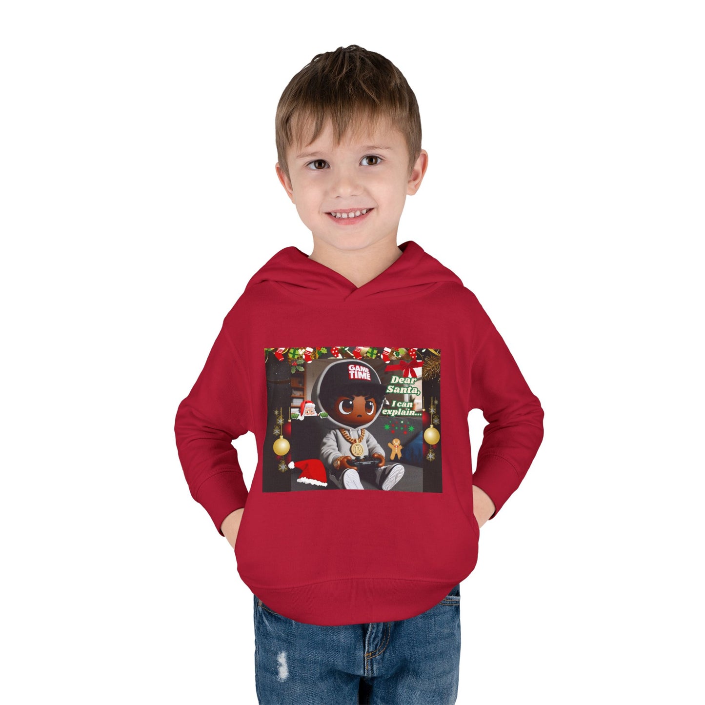 Toddler Boys - Pullover Fleece Hoodie "Dear Santa,  I Can Explain"