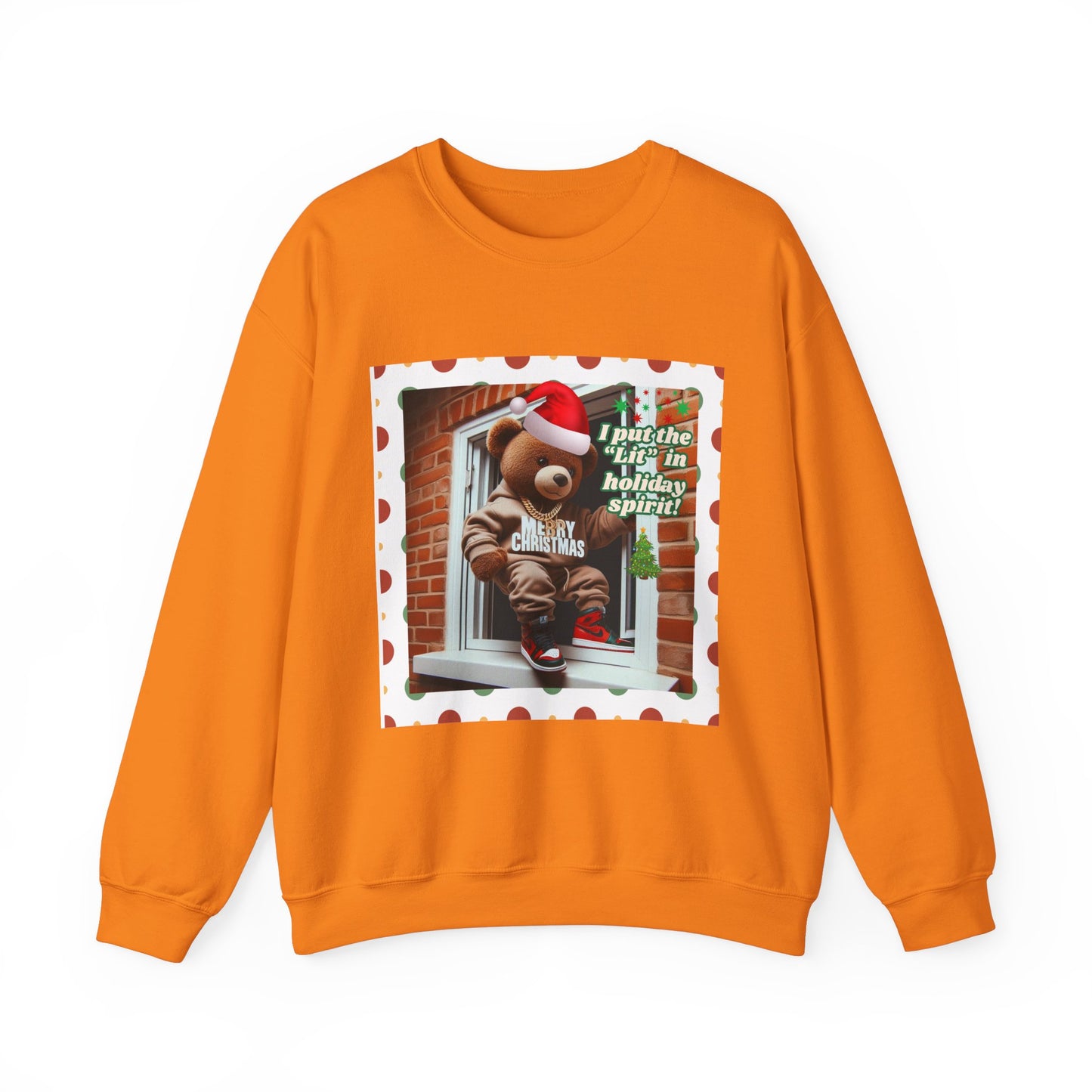 Men's Christmas Unisex Sweatshirt - 'I Put the "Lit" in Holiday Spirit'