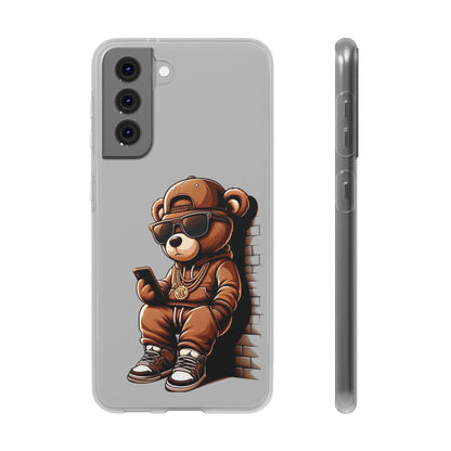 Clear Flexi Case with TeddyBear texting