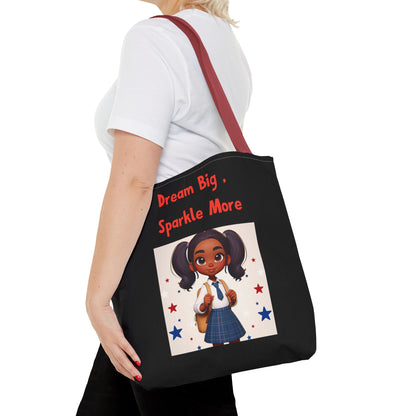 Little Girl's "Dream Big, Sparkle More" - Tote Bag