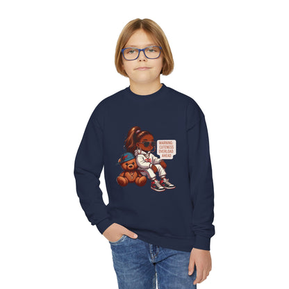 Youth "Cuteness Overload" Crewneck Sweatshirt