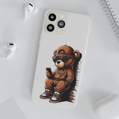 Clear Flexi Case with TeddyBear texting