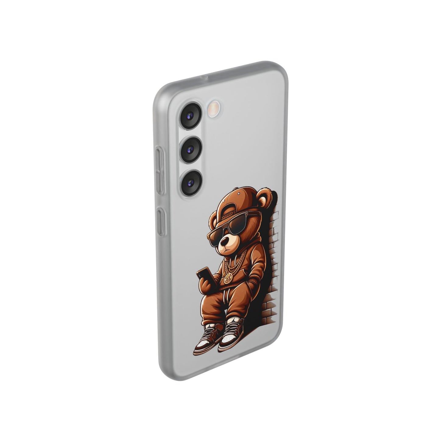 Clear Flexi Case with TeddyBear texting