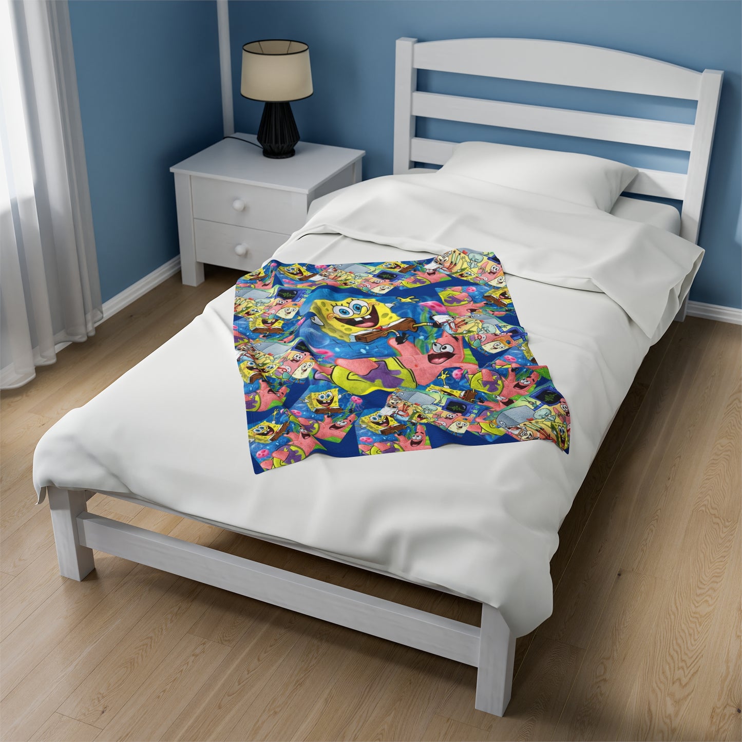 Plush Blanket with Sponge Bob Character