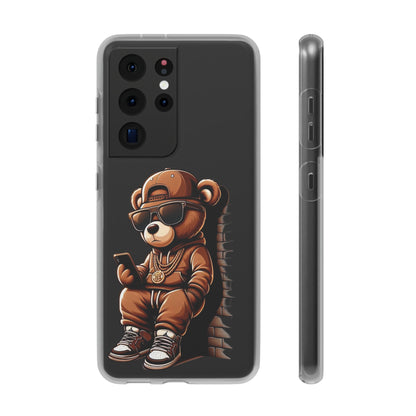 Clear Flexi Case with TeddyBear texting