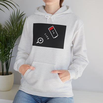 Energy Levels Low Battery - Unisex Hoodie