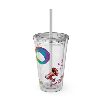 Autism Awareness - Sunsplash Tumbler with Straw, 16oz