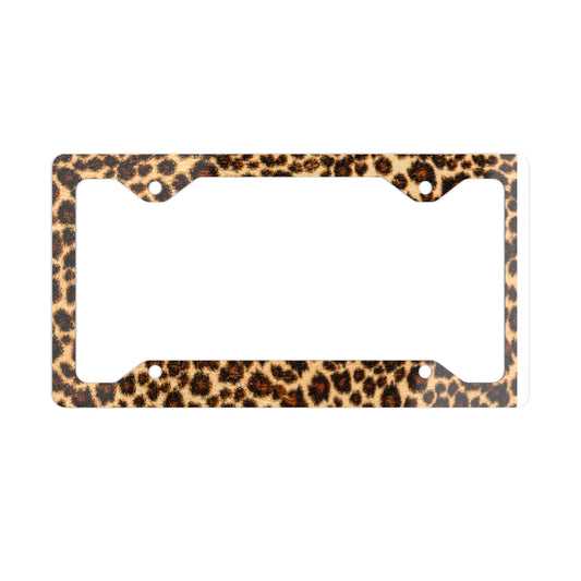 "Cheetah Print" Metal License Plate Frame