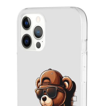 Clear Flexi Case with TeddyBear texting