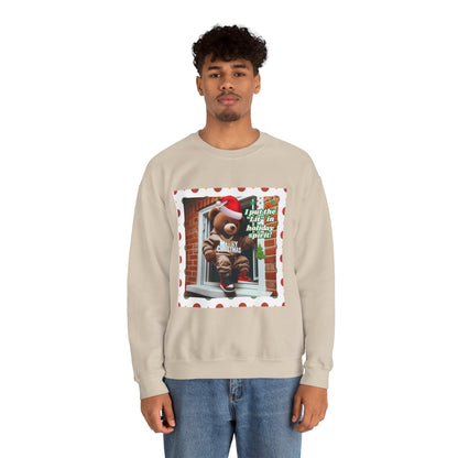 Men's Christmas Unisex Sweatshirt - 'I Put the "Lit" in Holiday Spirit'