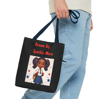 Little Girl's "Dream Big, Sparkle More" - Tote Bag