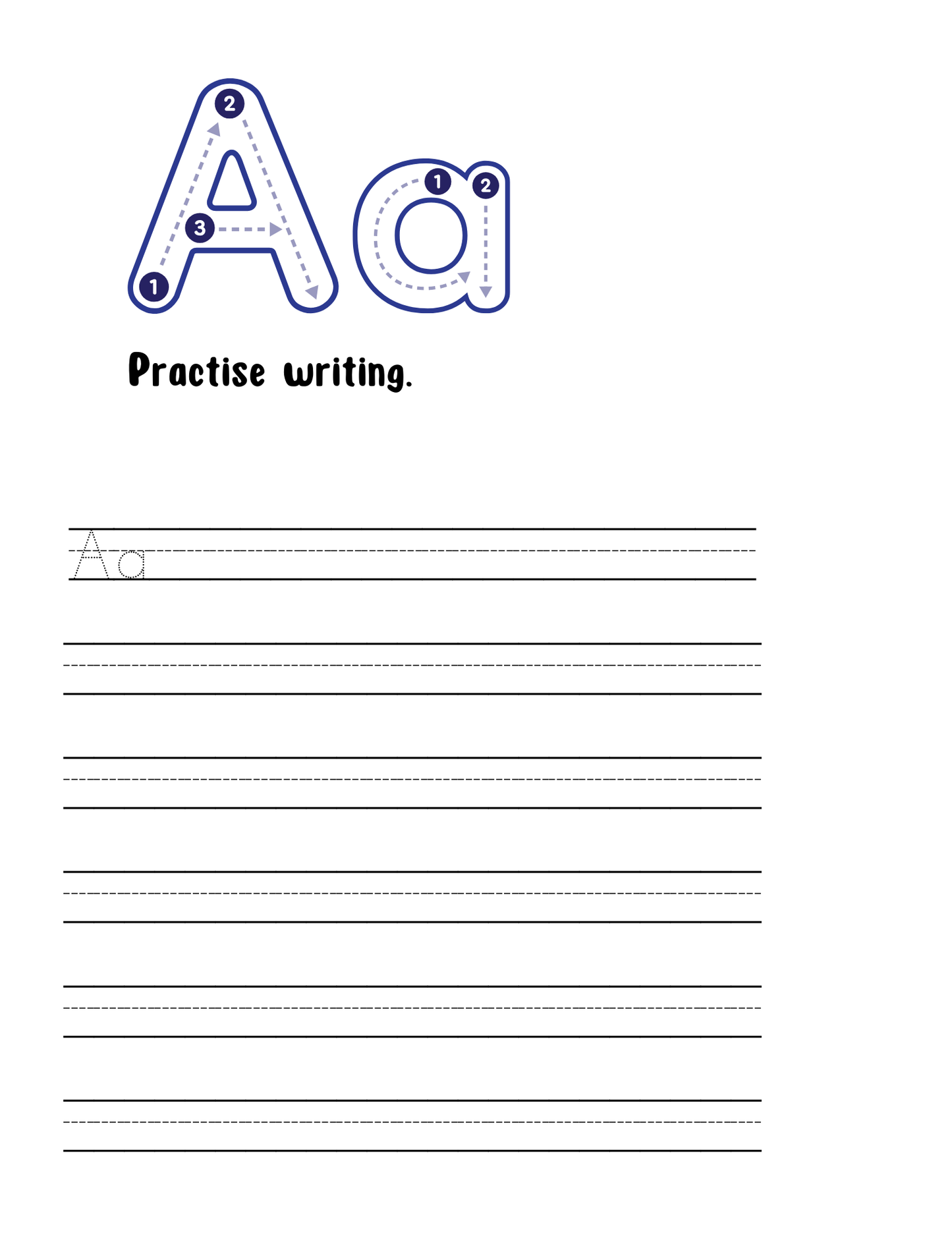 Alphabet Handwriting Book