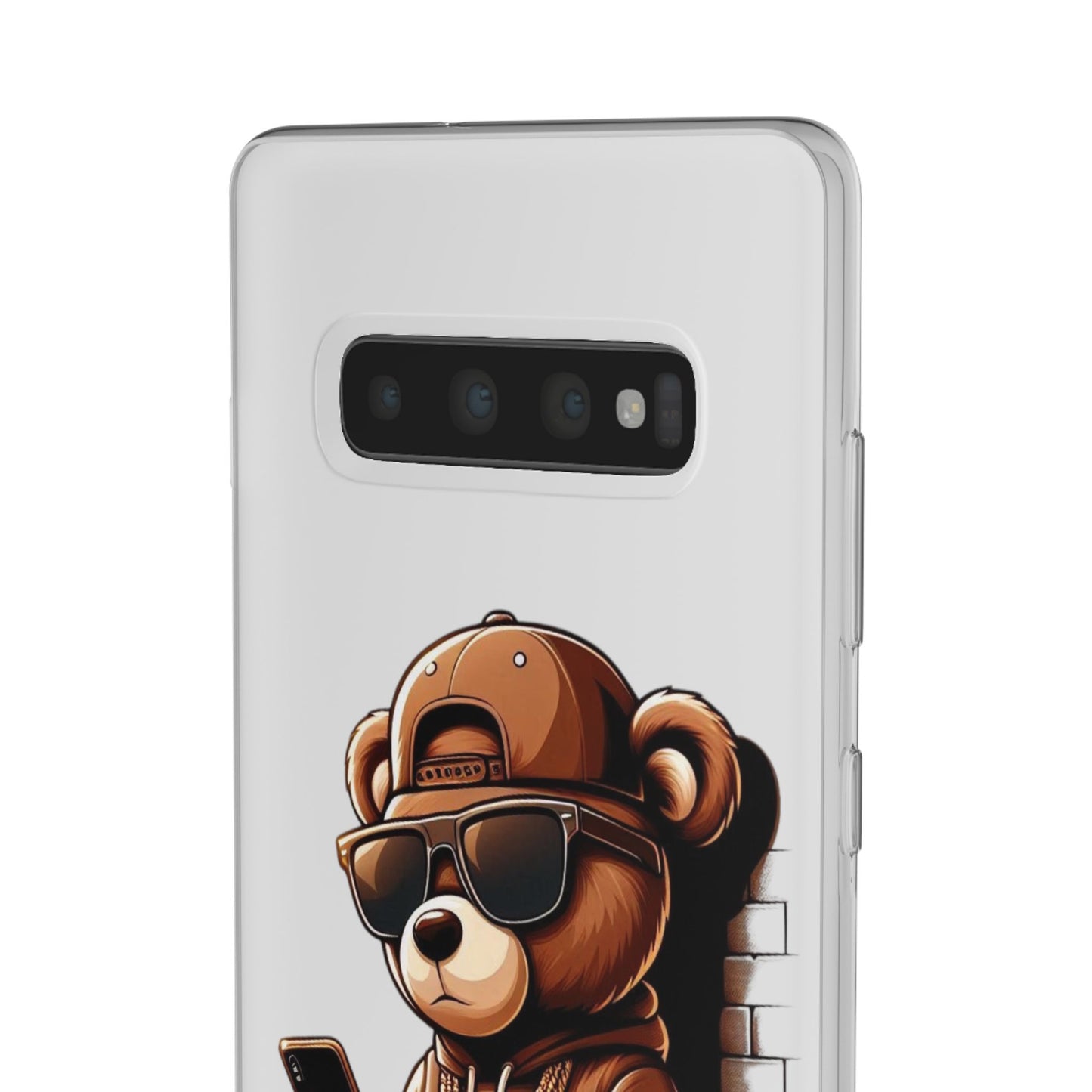 Clear Flexi Case with TeddyBear texting