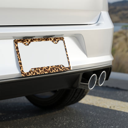 "Cheetah Print" Metal License Plate Frame