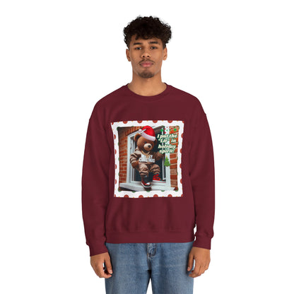 Men's Christmas Unisex Sweatshirt - 'I Put the "Lit" in Holiday Spirit'