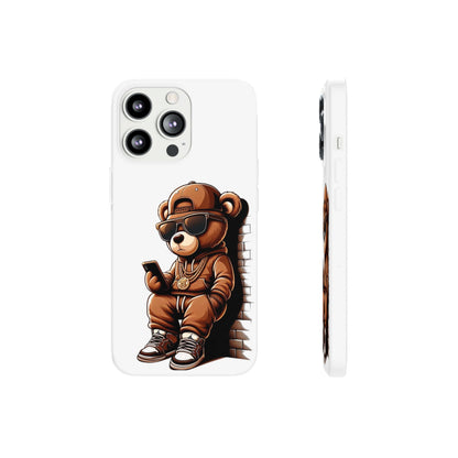 Clear Flexi Case with TeddyBear texting