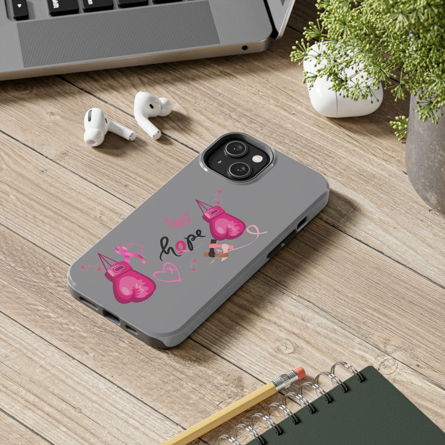 Breast Cancer Awareness Tough Phone Case (Gray)