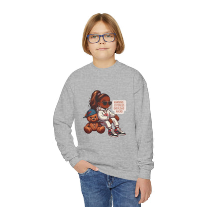 Youth "Cuteness Overload" Crewneck Sweatshirt