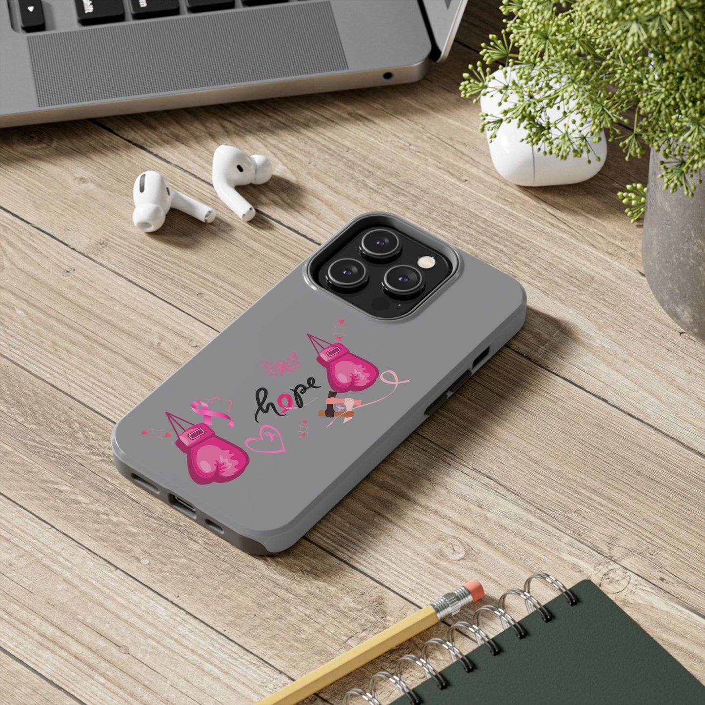 Breast Cancer Awareness Tough Phone Case (Gray)