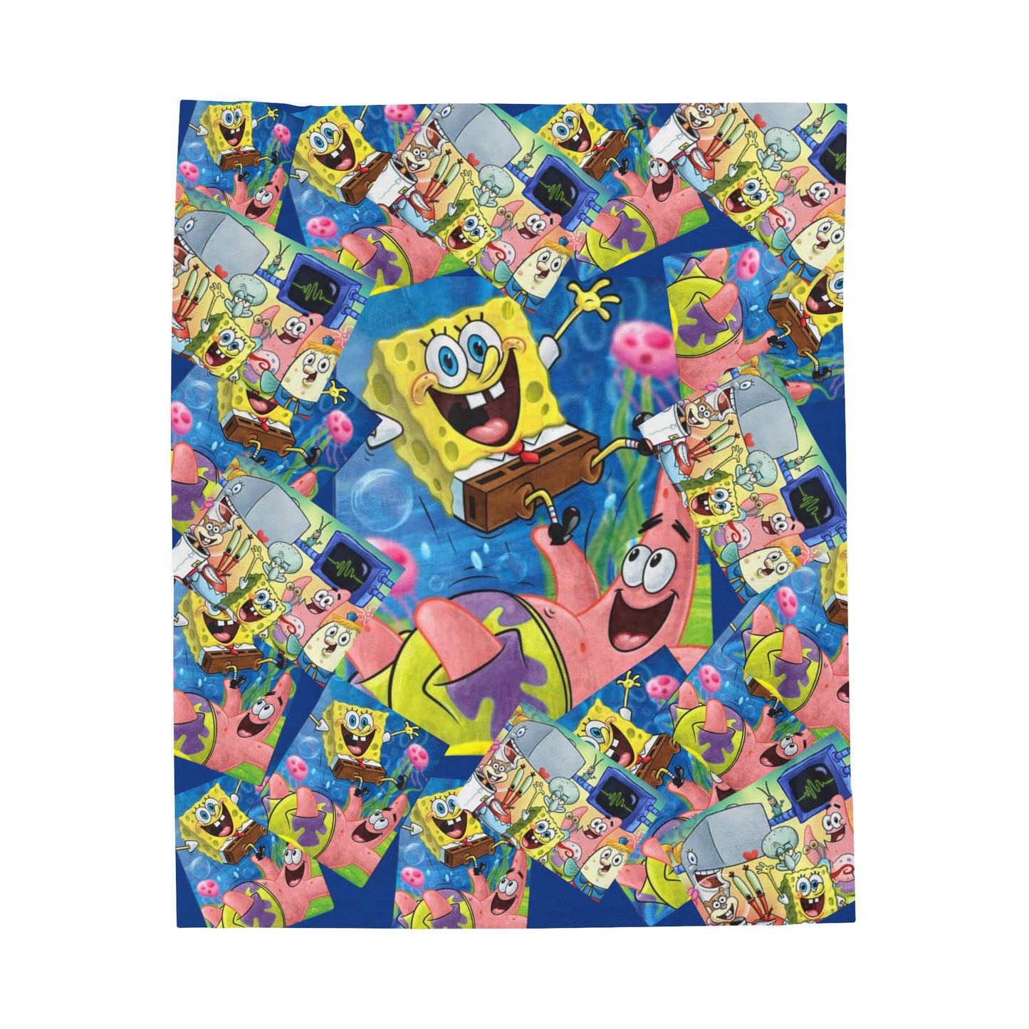 Plush Blanket with Sponge Bob Character