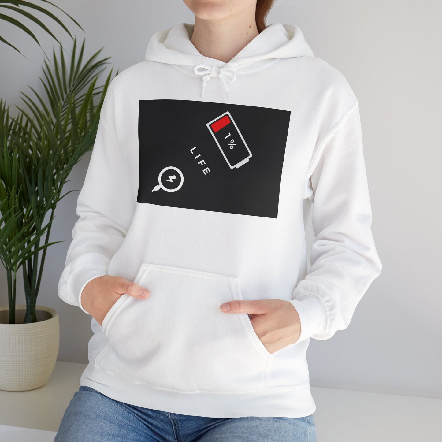 Energy Levels Low Battery - Unisex Hoodie