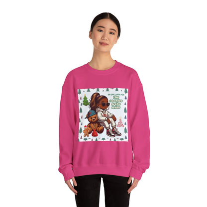 Woman's Christmas Sweatshirt - 'I Only Came For The Cookies & The Wine''