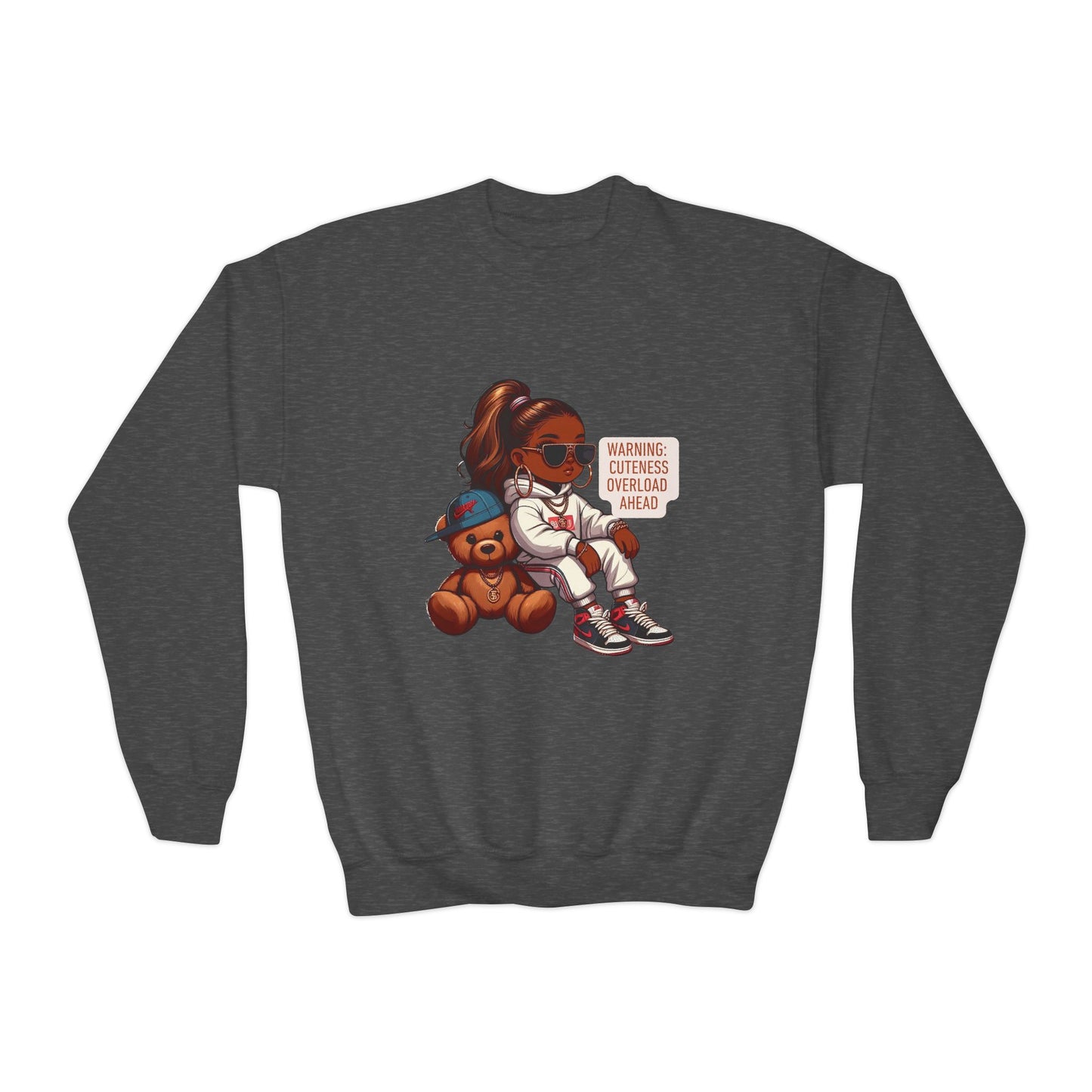 Youth "Cuteness Overload" Crewneck Sweatshirt