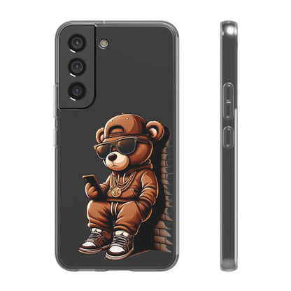 Clear Flexi Case with TeddyBear texting