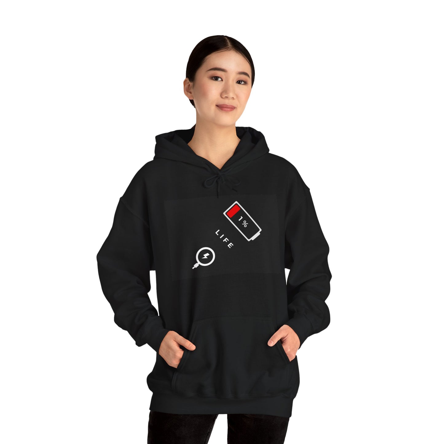 Energy Levels Low Battery - Unisex Hoodie