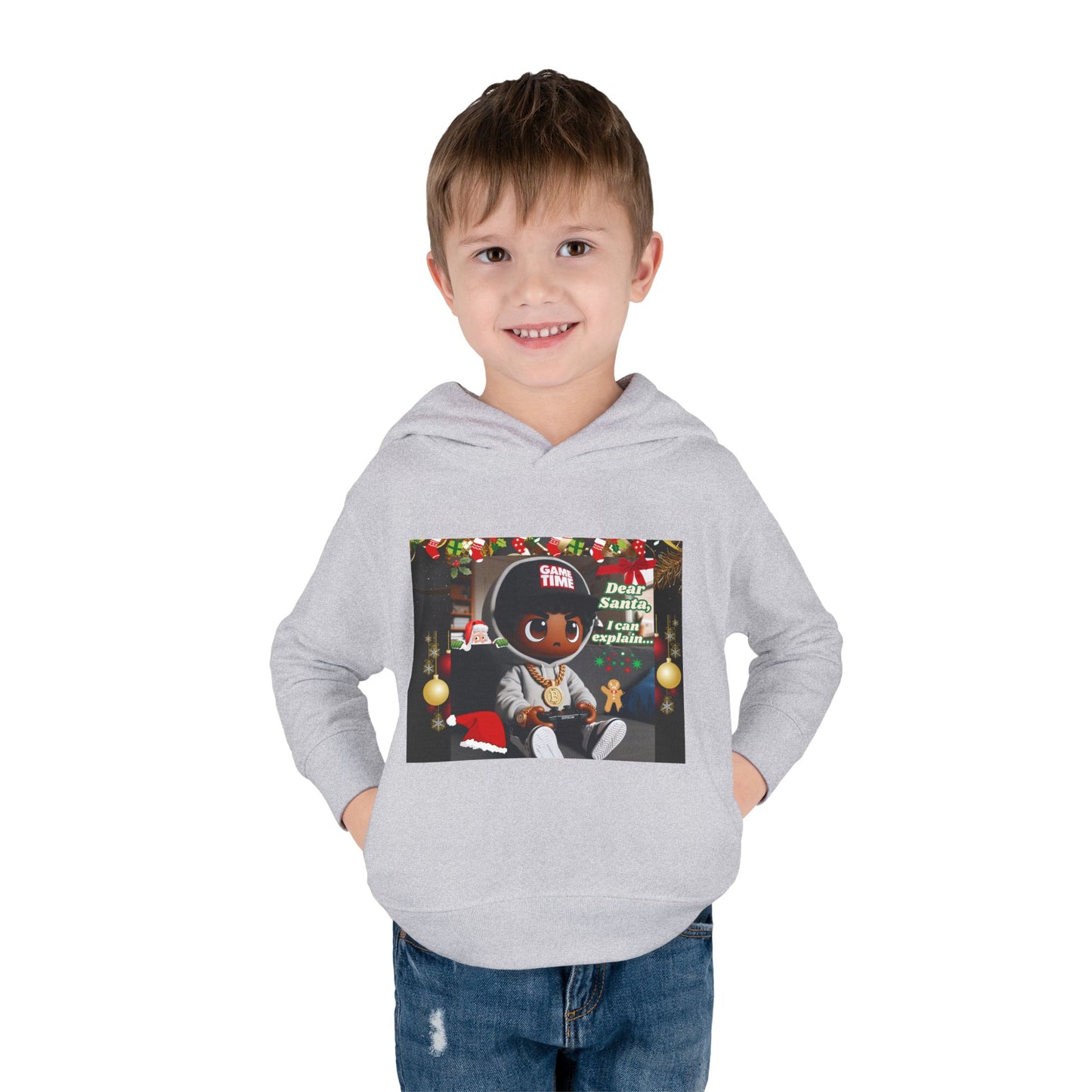 Toddler Boys - Pullover Fleece Hoodie "Dear Santa,  I Can Explain"