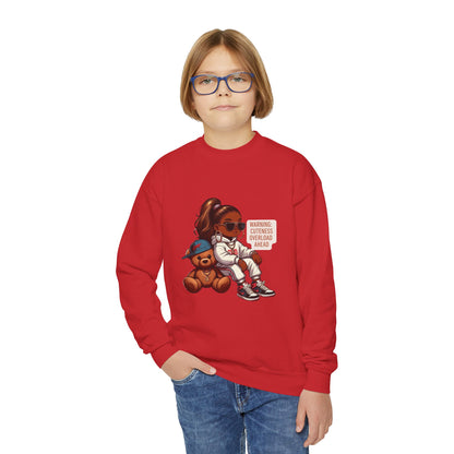 Youth "Cuteness Overload" Crewneck Sweatshirt