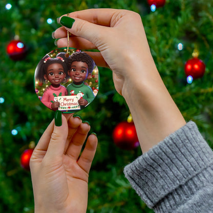 Ceramic Holiday Ornament, 4 Shapes