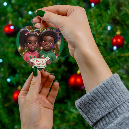 Ceramic Holiday Ornament, 4 Shapes