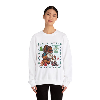 Woman's Christmas Sweatshirt - 'I Only Came For The Cookies & The Wine''