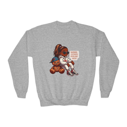 Youth "Cuteness Overload" Crewneck Sweatshirt