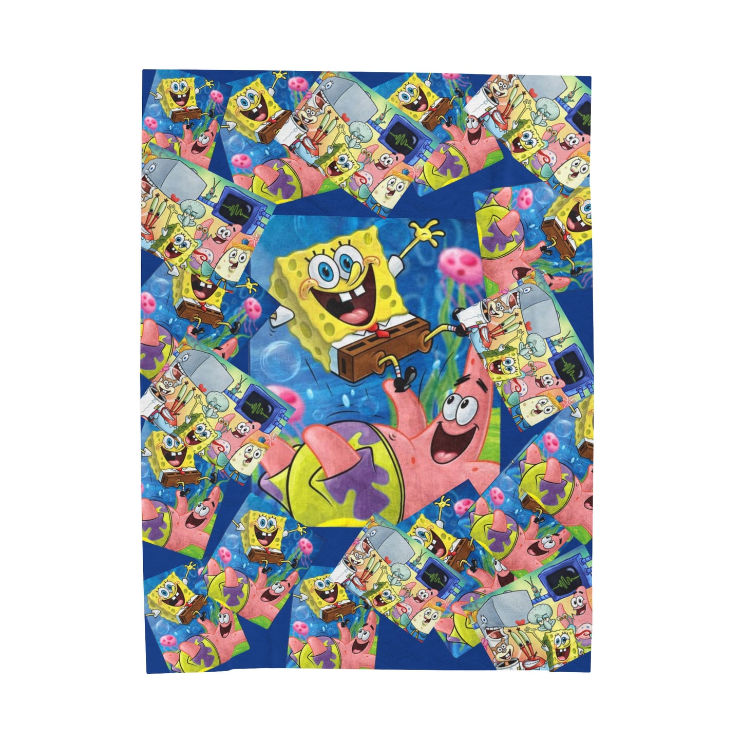 Plush Blanket with Sponge Bob Character