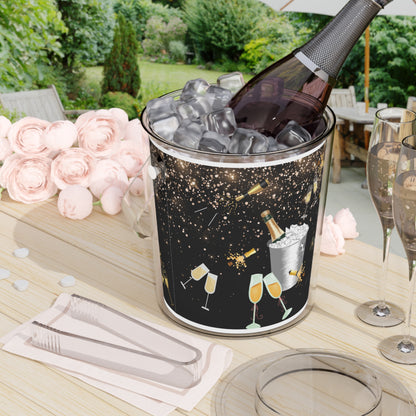 Reuseable Champagne Party Ice Bucket with Tongs