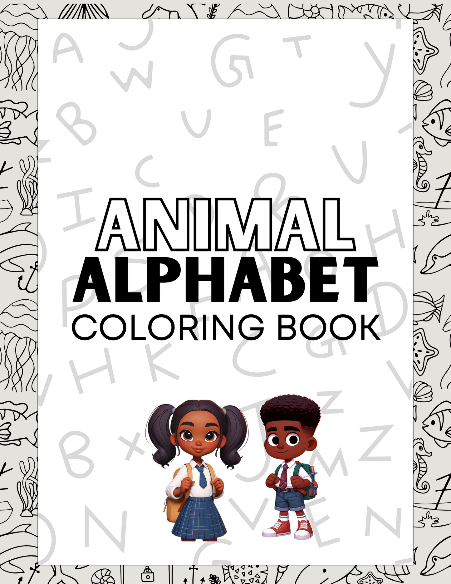 Animal Alphabet Coloring Book